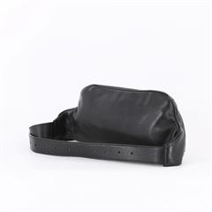 YVES SAINT LAURENT Classic Black Leather Monogram Women Belt Bag